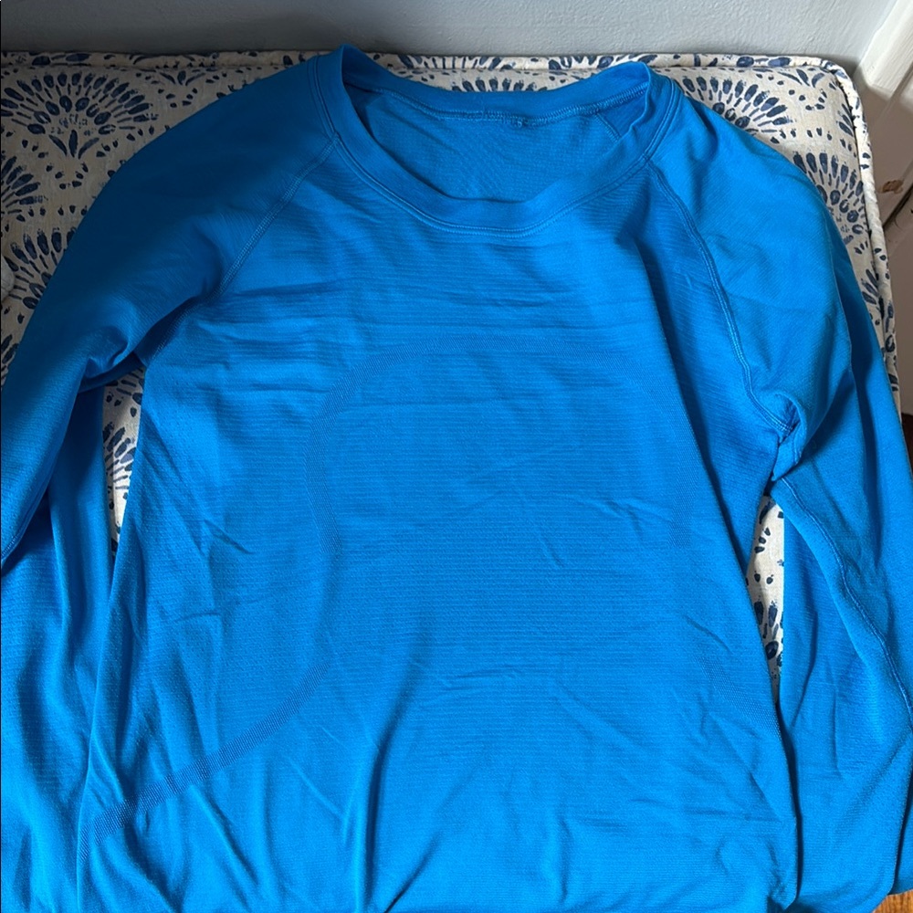 Vibrant Blue Long Sleeve Lululemon Shirt